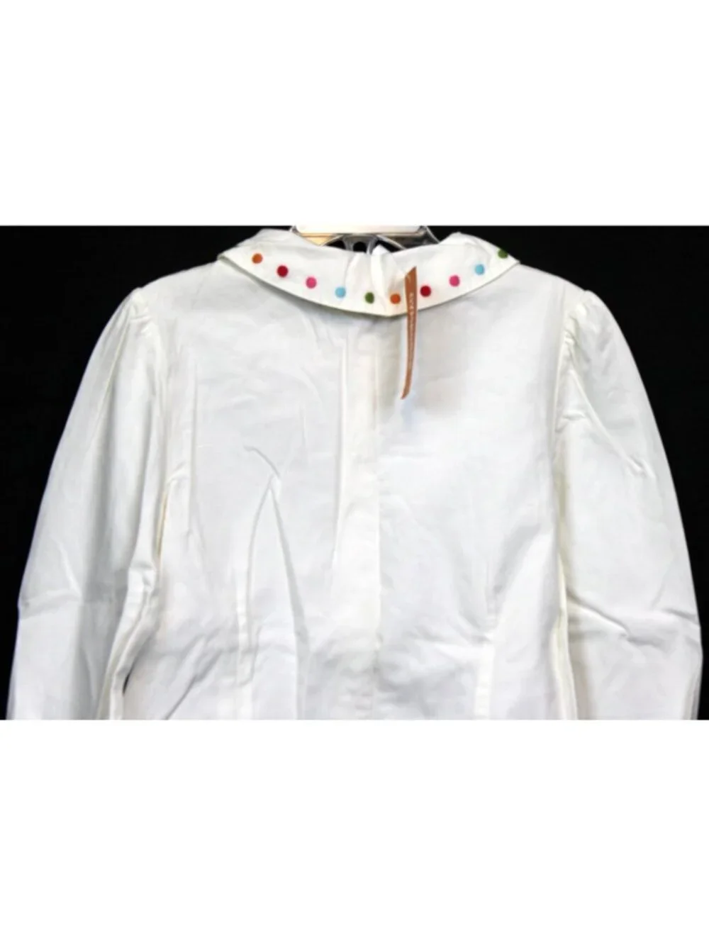 2007 Gymboree Cupcake Cutie White Blouse sz 7 Embroidered Dots Baking Fun Winter